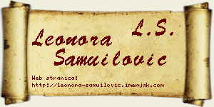Leonora Samuilović vizit kartica